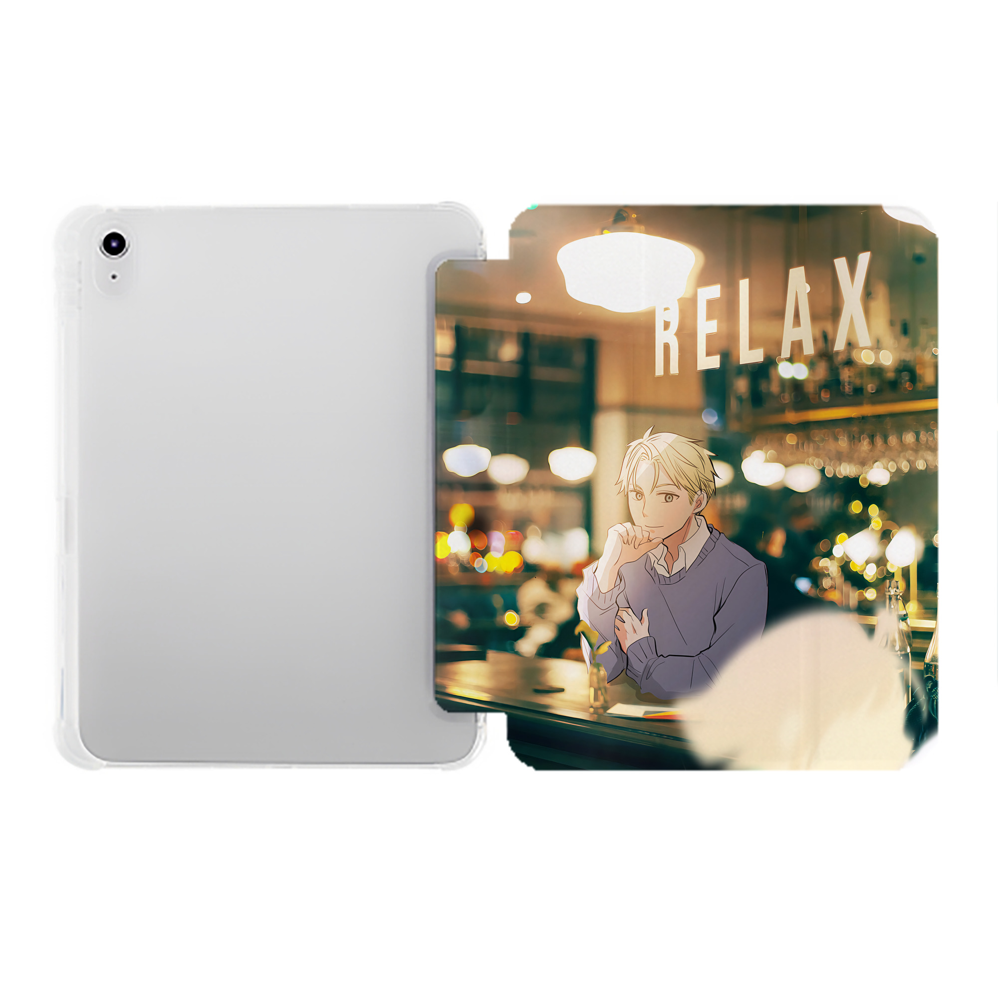 （画像用） SPY×FAMILY间谍家家酒 IPad ケース ペン収納付き 三つ折りスタンド PUレザー×シリコン 対応機種9.5/10.5/10.9インチ